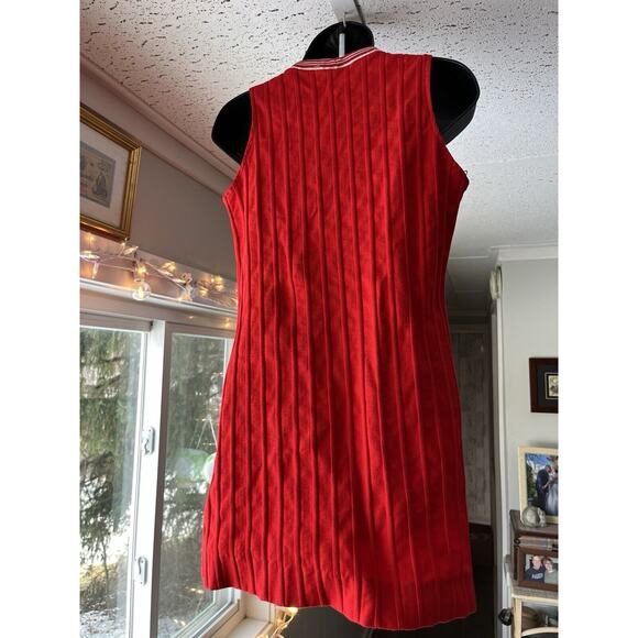 Vintage College Town Of Boston Red Sweater Vest Cardigan Sweater Size Medium - Picture 4 of 10